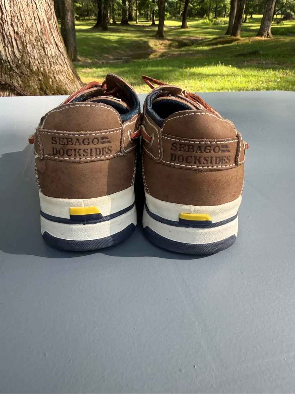 Sebago Dockside Brown Leather & White-Sole Men's Boat Shoes